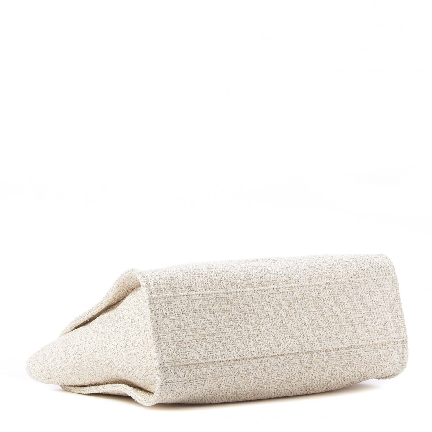 Lurex Boucle Small Deauville Tote Ivory