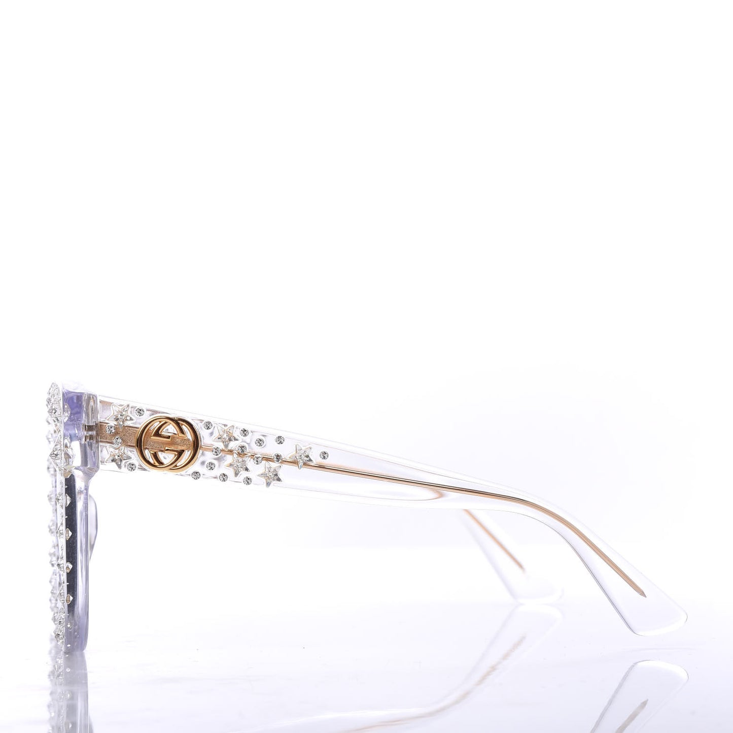 Acetate Crystal Oversize Mirrored Star Sunglasses GG0116S