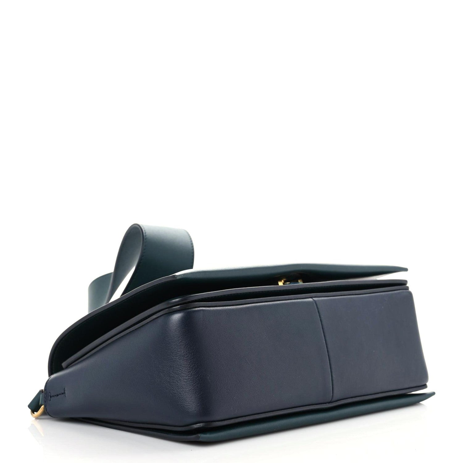 Celine Shiny Smooth Calfskin Medium Frame Shoulder Bag Amazone Dark Navy 4 of 16