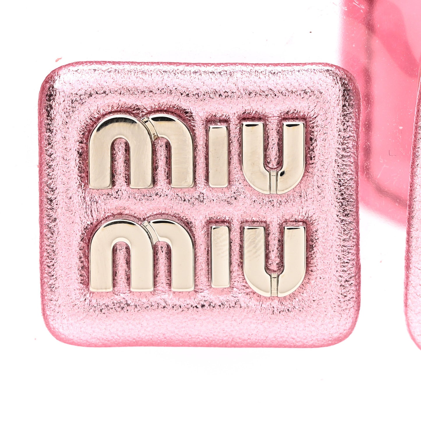 Metallic Nappa Plexi Vinyl Mini Top Handle Crossbody Rosa Mordore