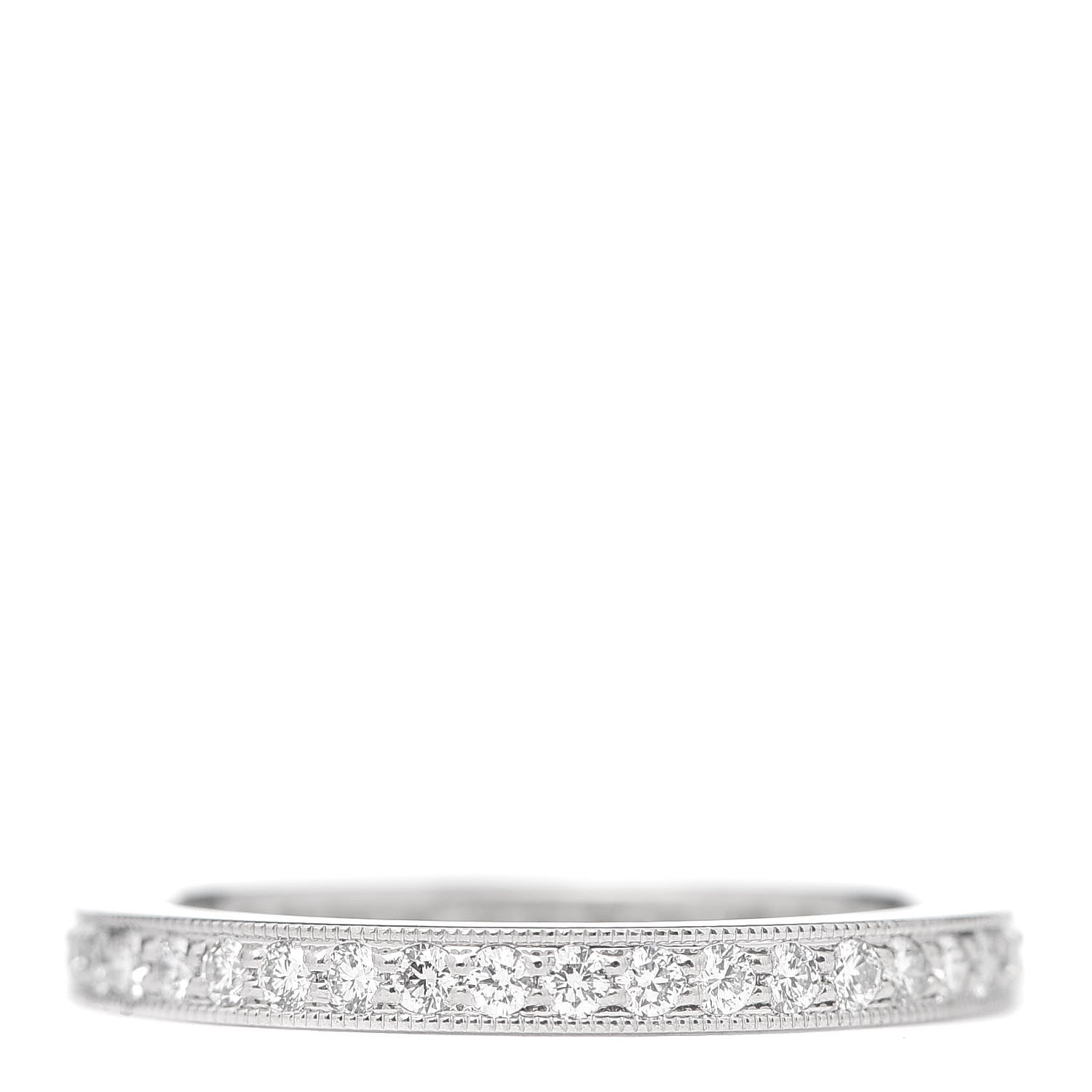 Tiffany Platinum Diamond 2mm Legacy Band Ring 52 6 3 of 4