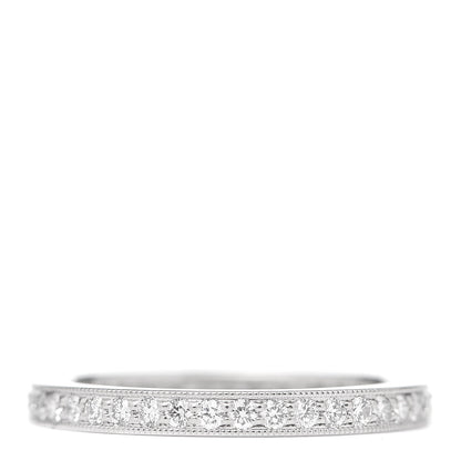 Tiffany Platinum Diamond 2mm Legacy Band Ring 52 6 3 of 4