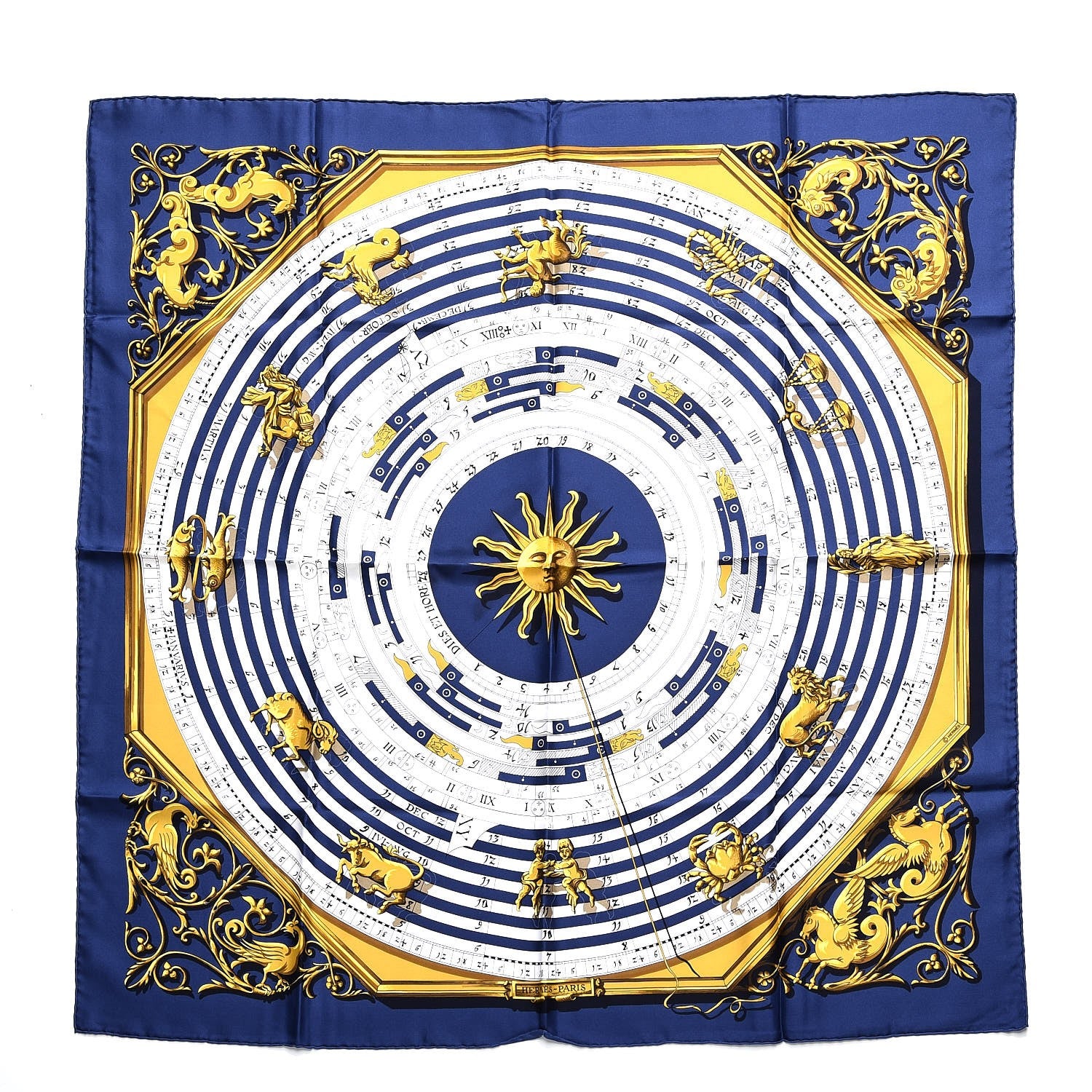Hermes Silk Dies Et Hore Scarf 90 1 of 5