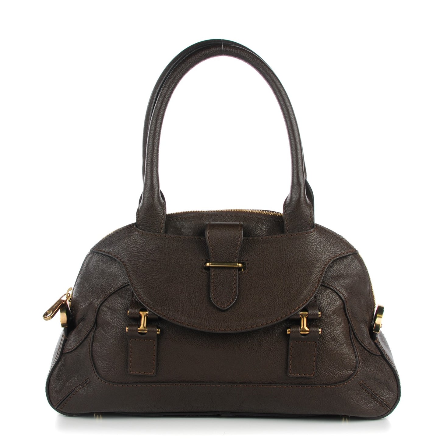 Calfskin Georgia Satchel Brown