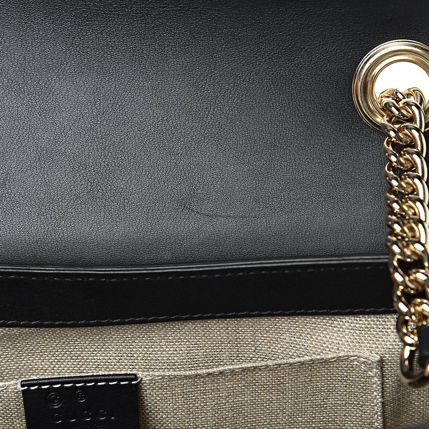 Microguccissima Medium Emily Chain Shoulder Bag Black