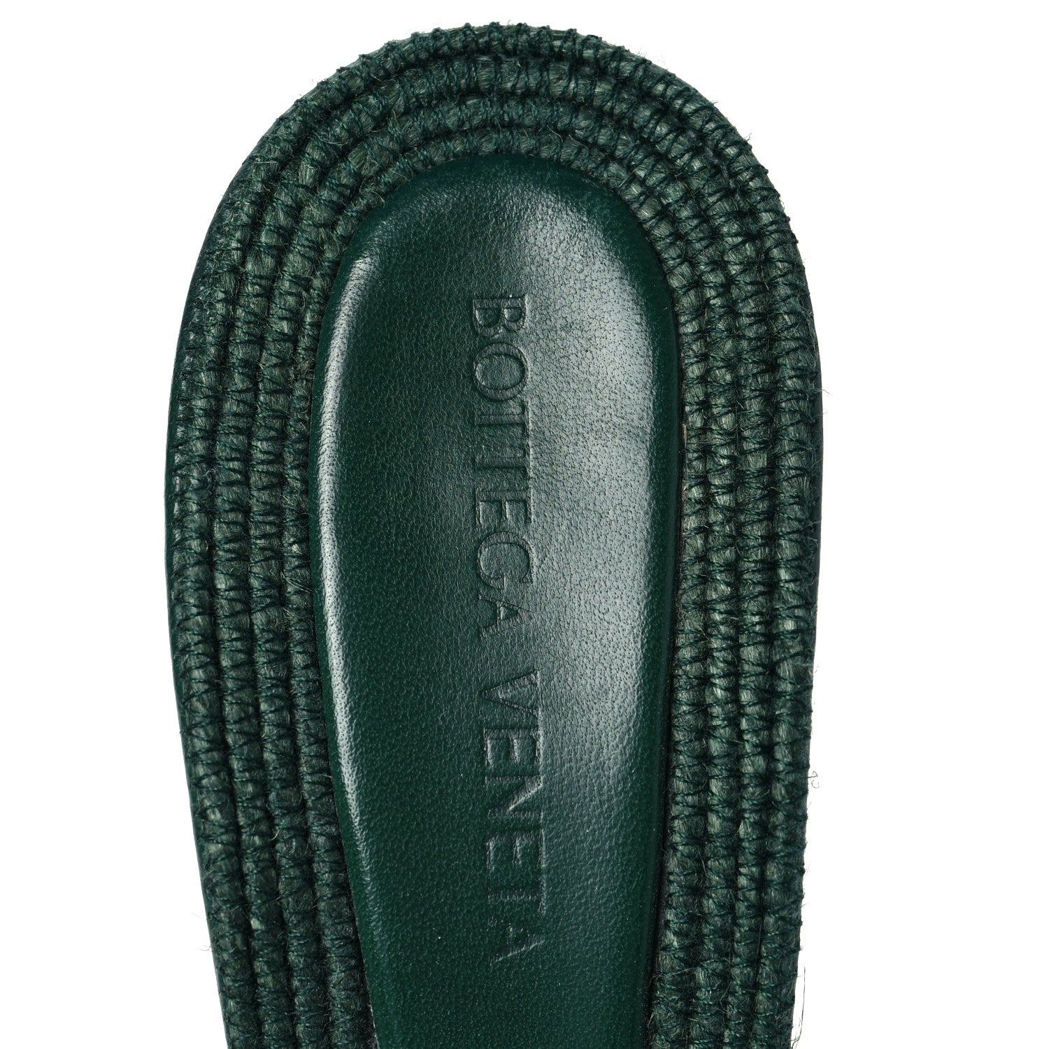 Bottega Veneta Raffia Elasticized Stretch Mule Sandals 40 Emerald Green 7 of 8