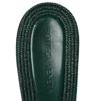 Bottega Veneta Raffia Elasticized Stretch Mule Sandals 40 Emerald Green 7 of 8
