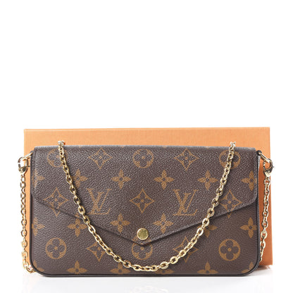 Louis Vuitton Monogram Pochette Felicie Chain Wallet Fuchsia 11 of 11