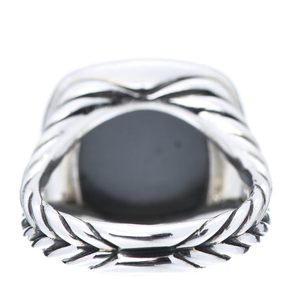David Yurman Sterling Silver Diamond Black Orchid 14mm Albion Ring 54 7 4 of 6