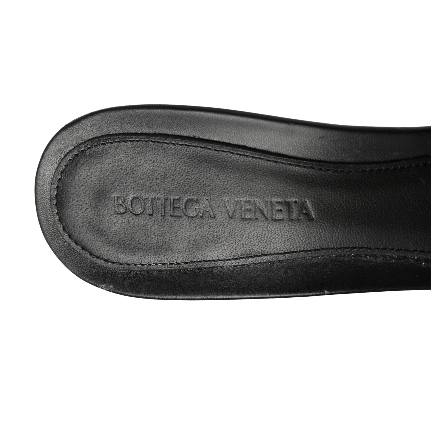 Nappa Matelasse Padded Mule Sandals 38.5 Black