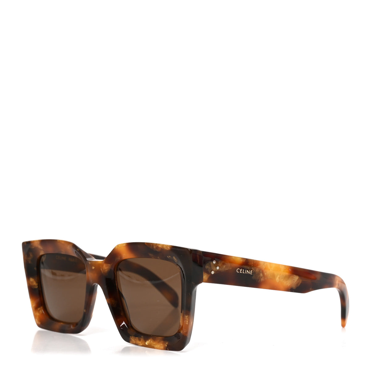 Celine Acetate Square Sunglasses CL40130I Havana 1 of 6