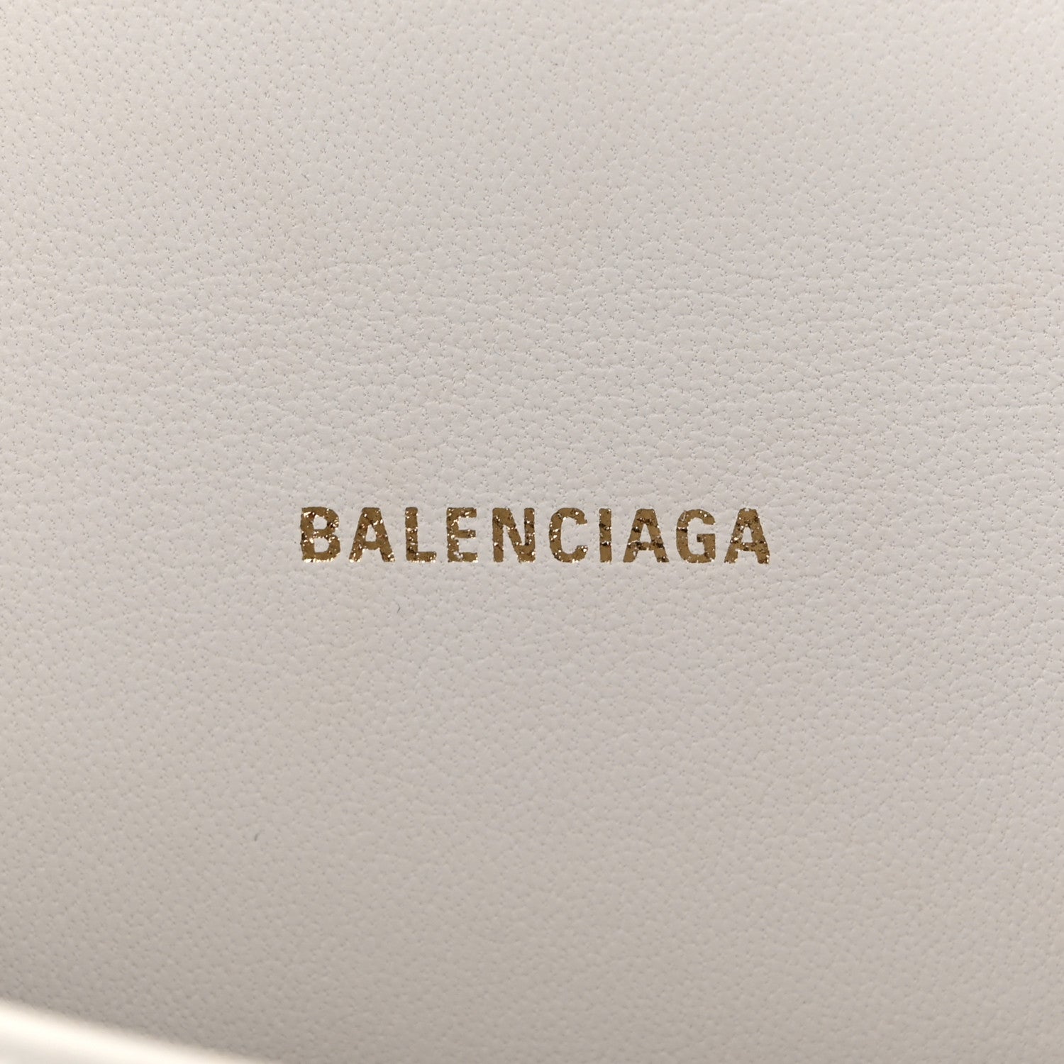 Balenciaga Shiny Calfskin Crocodile Embossed Hourglass Top Handle Bag XS White 6 of 11