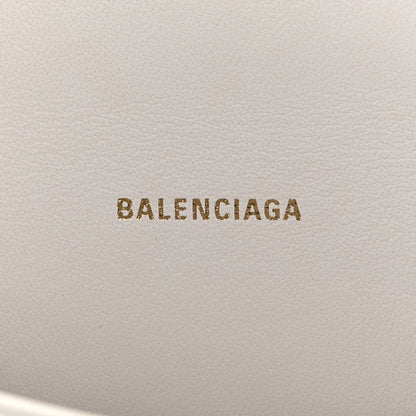 Balenciaga Shiny Calfskin Crocodile Embossed Hourglass Top Handle Bag XS White 6 of 11