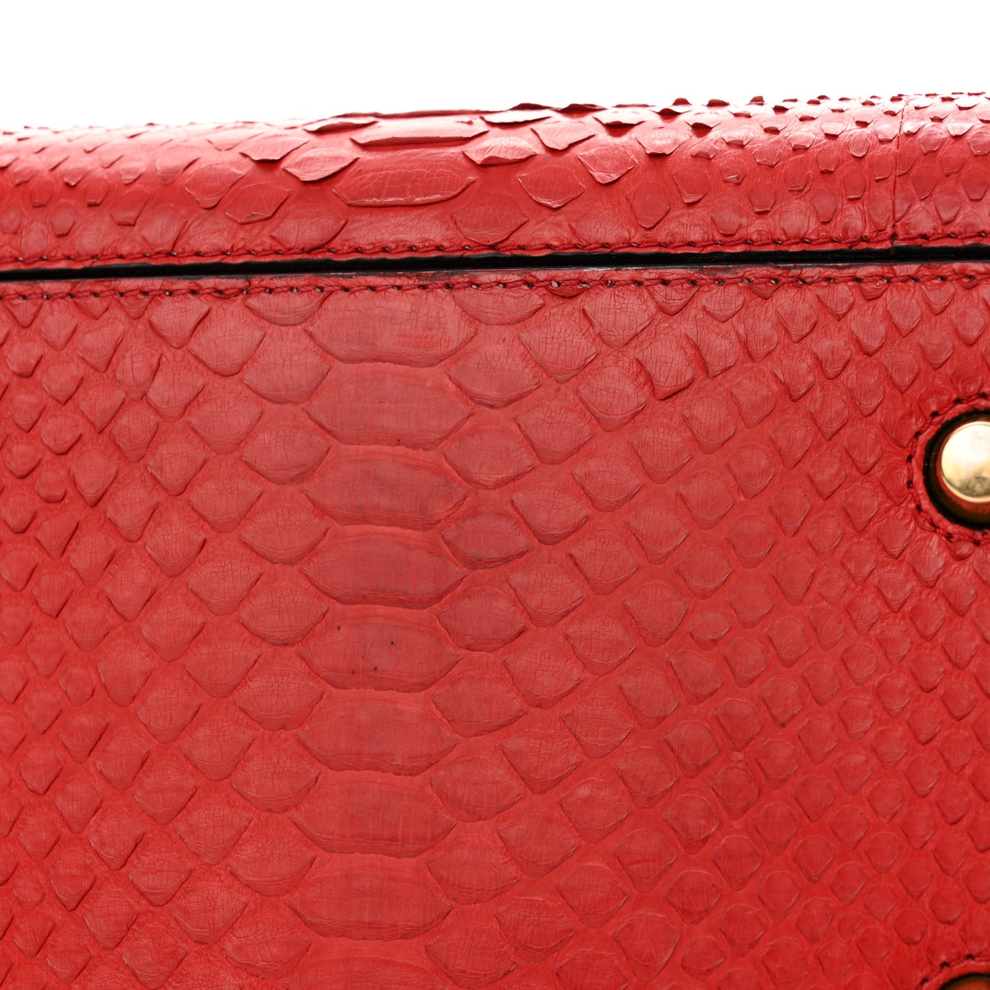 Snakeskin Small Tie Knot Tote Red