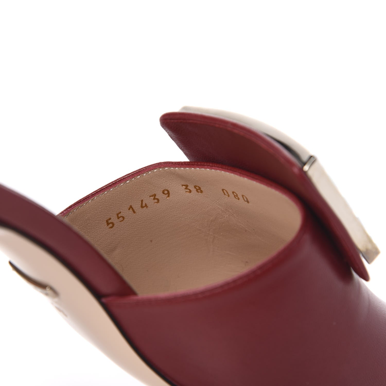Gucci Malaga Kid Crystal Square G Madelyn Mules 38 Romantic Cerise 9 of 9