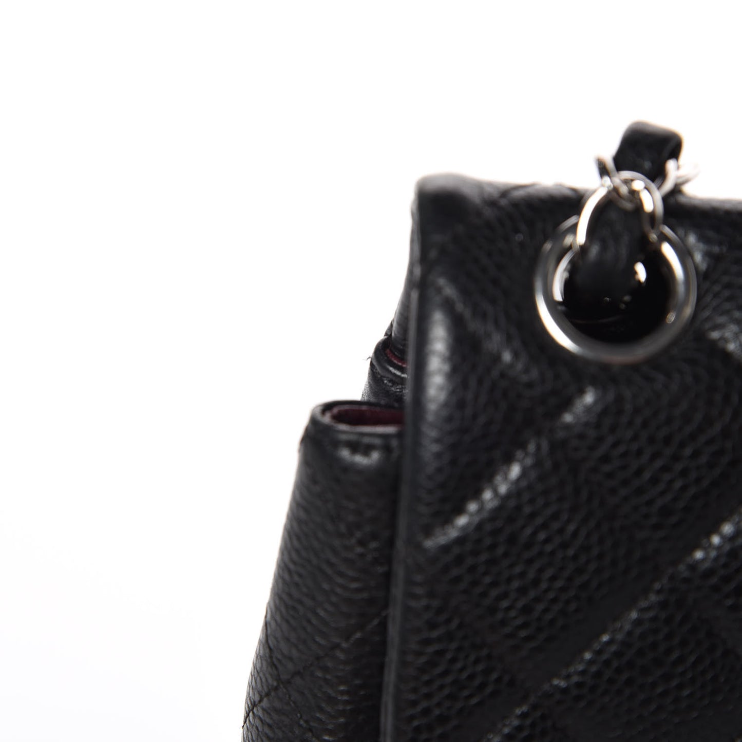 Caviar Quilted Mini Rectangular Flap Black