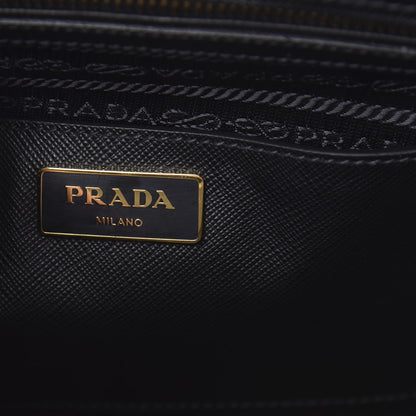 Prada Saffiano Medium Galleria Double Zip Tote Black 8 of 13