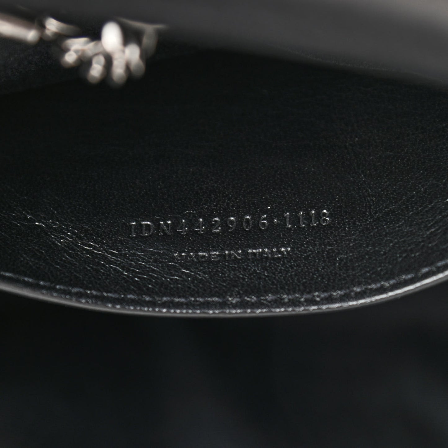 Vintage Lambskin Chevron Monogram Small Nolita Black