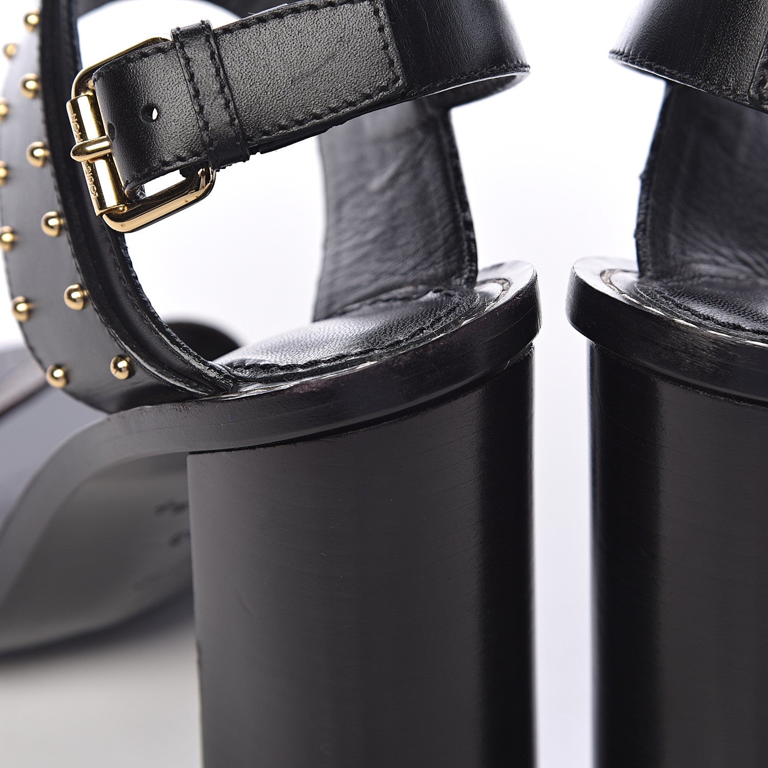 Louis Vuitton Calfskin Monogram Nomad Heeled Sandals 39 Black 12 of 16