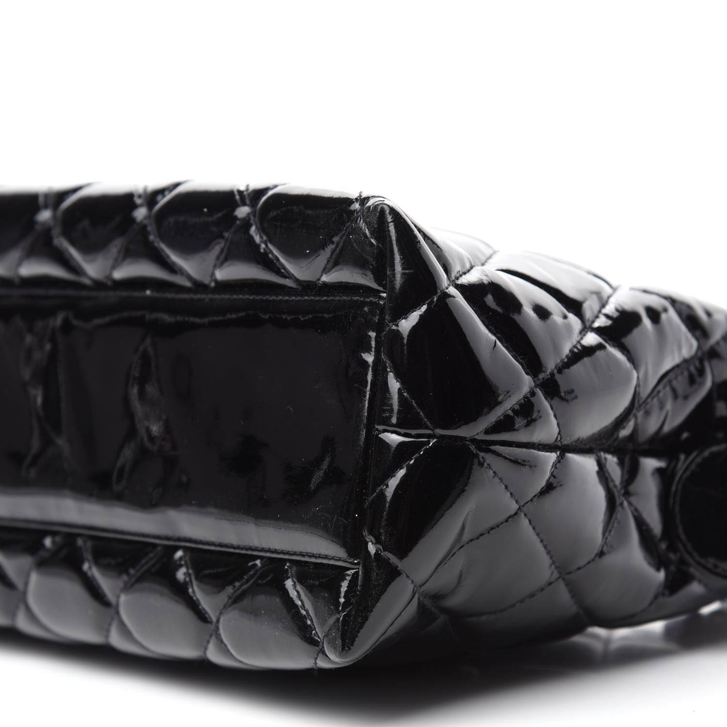 Chanel Patent Quilted Tote Black 7 of 11