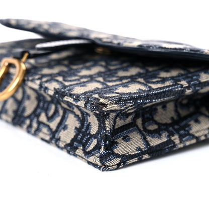 Christian Dior Oblique Saddle Belt Bag Blue 9 of 17