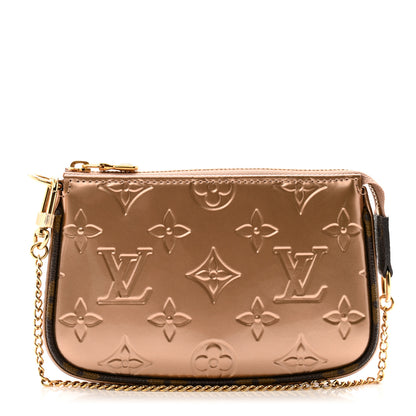 Louis Vuitton Metallic Vernis Mini Pochette Accessories Rose Gold 1 of 6