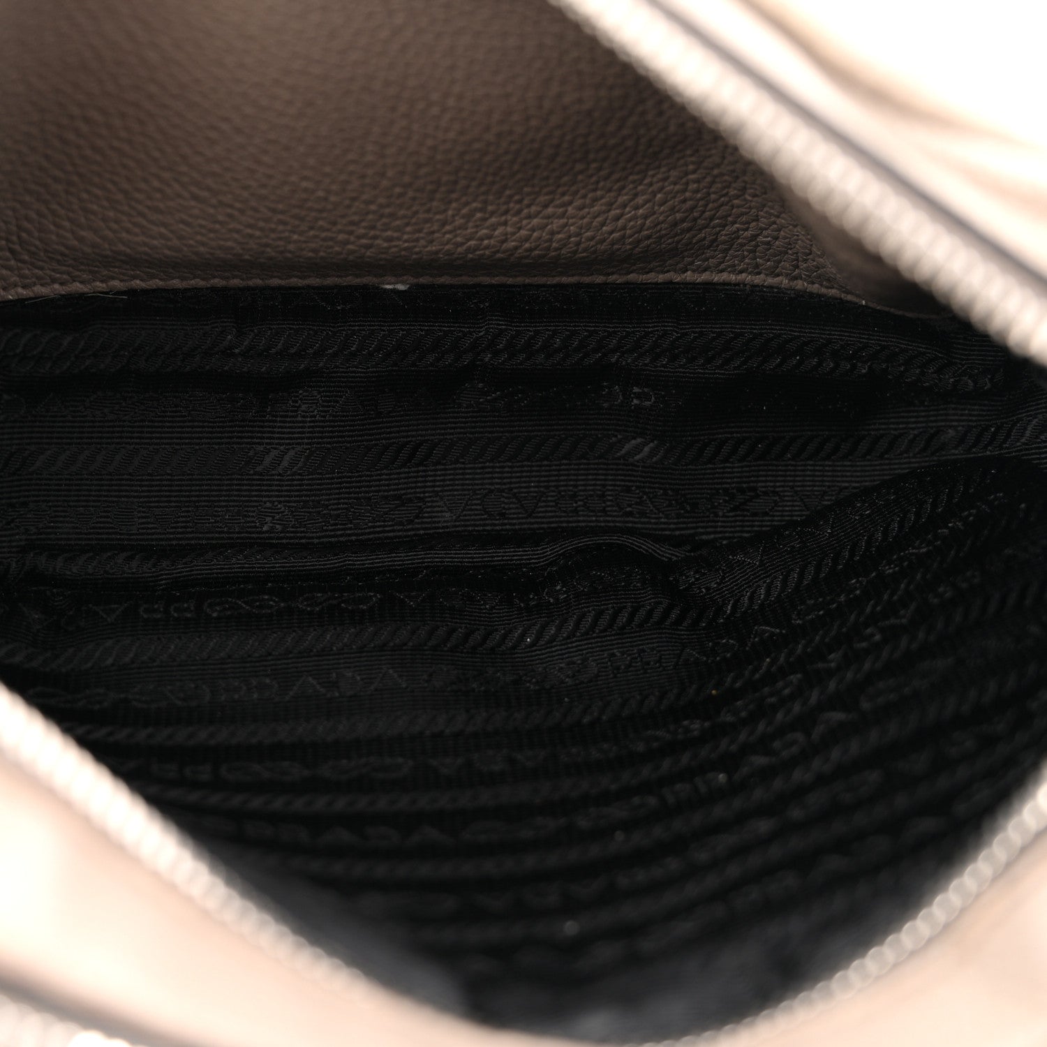 Prada Vitello Daino Soft Medium Double Zip Shoulder Bag Argilla 5 of 17