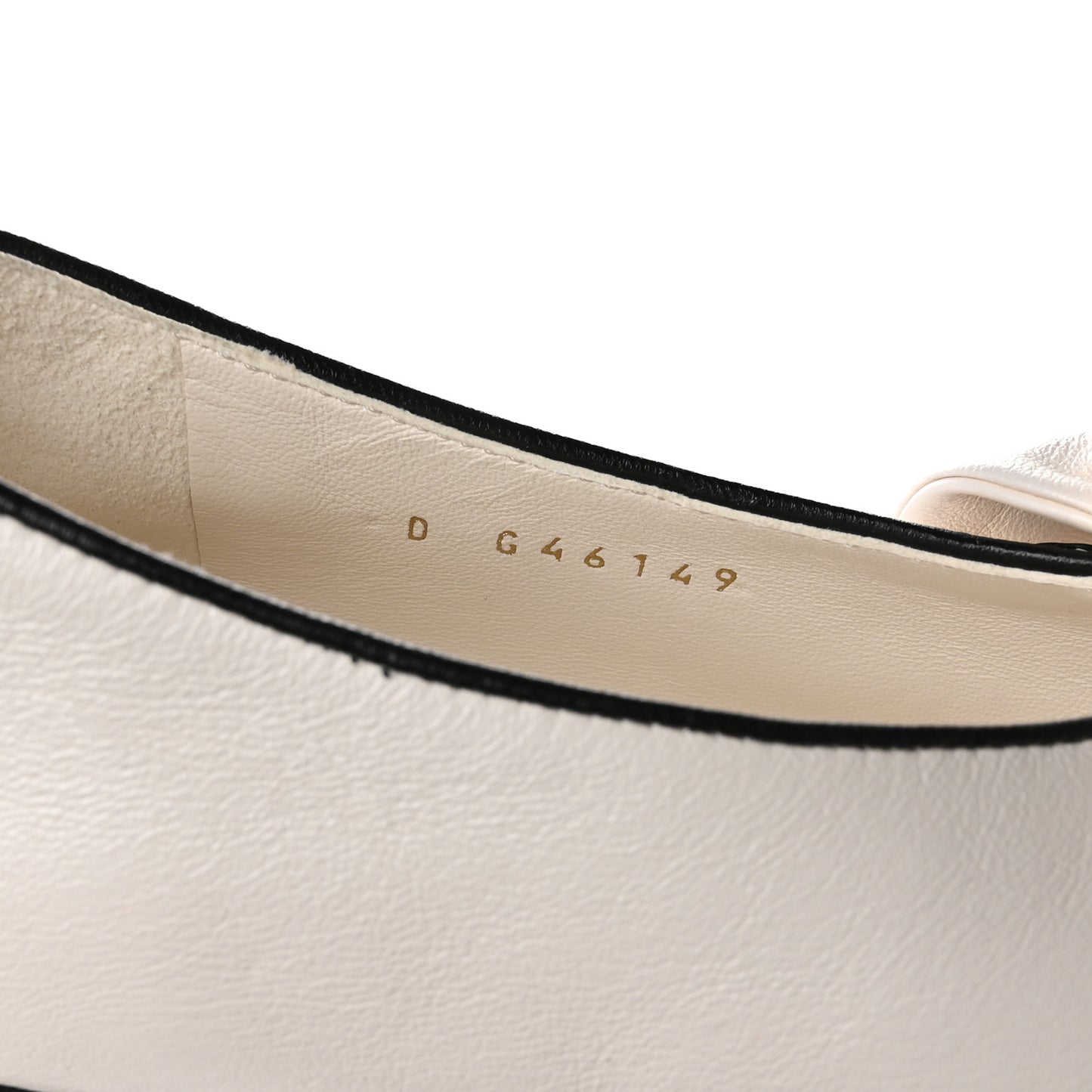 Lambskin Bow Mary Jane Flats 39 White Black