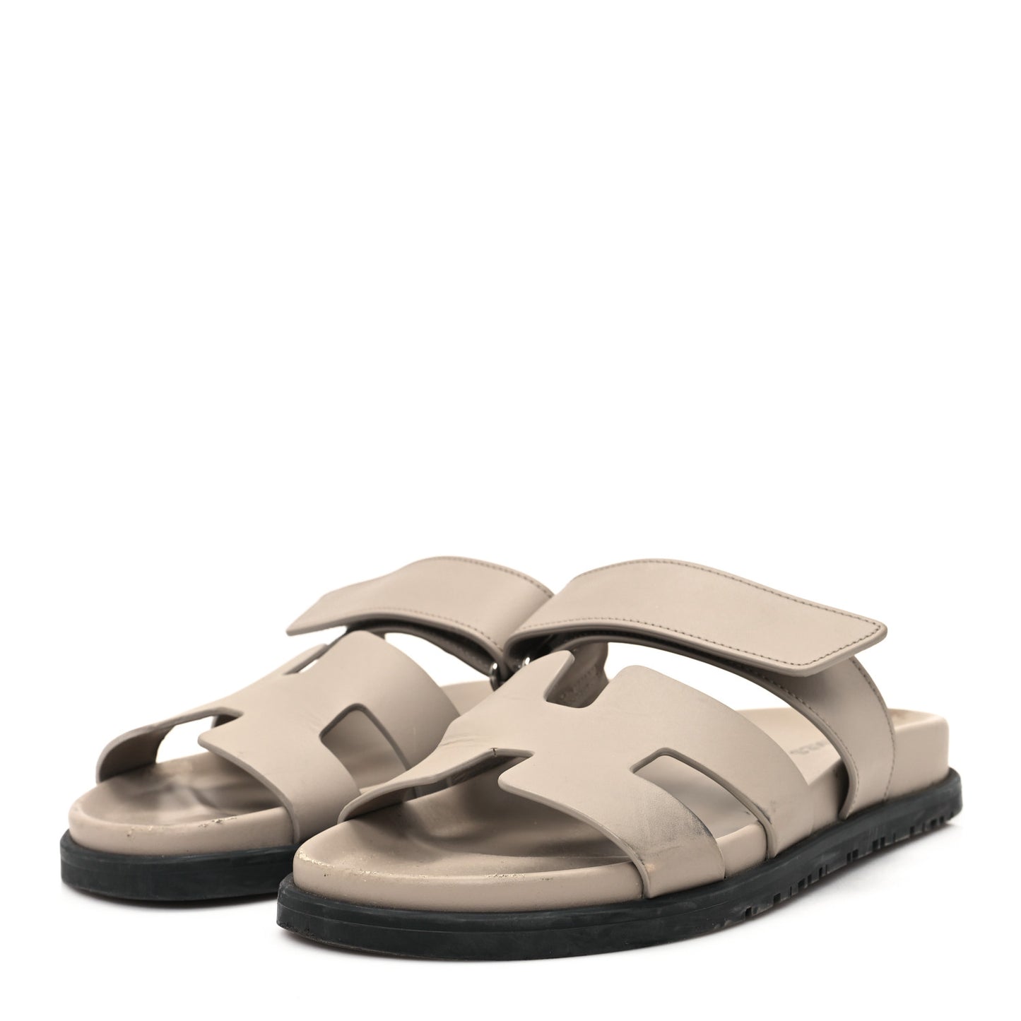 Calfskin Womens Chypre Sandals 36 Beige Mastic