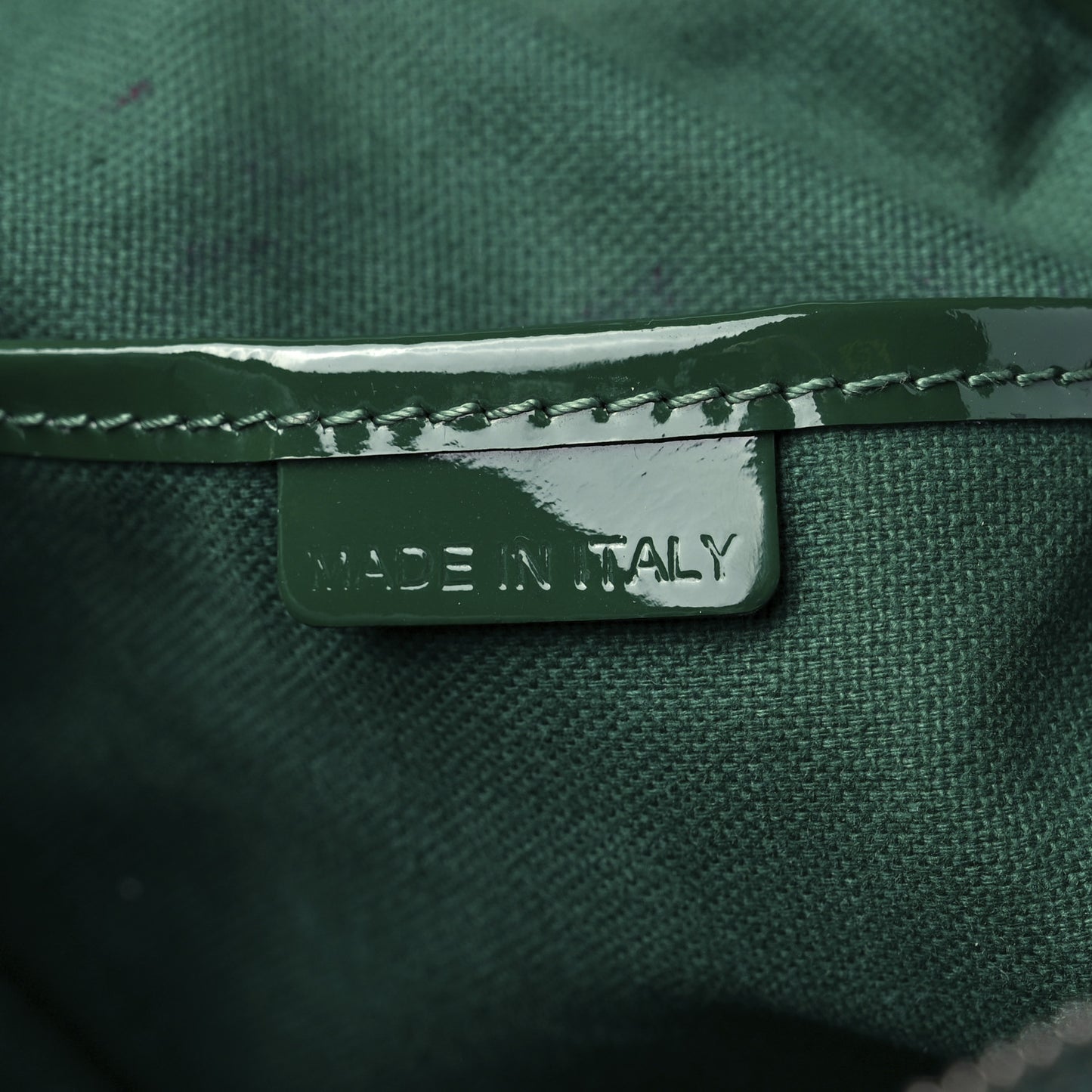 Patent Check Embossed Medium Anford Convertible Bowling Bag Dark Green