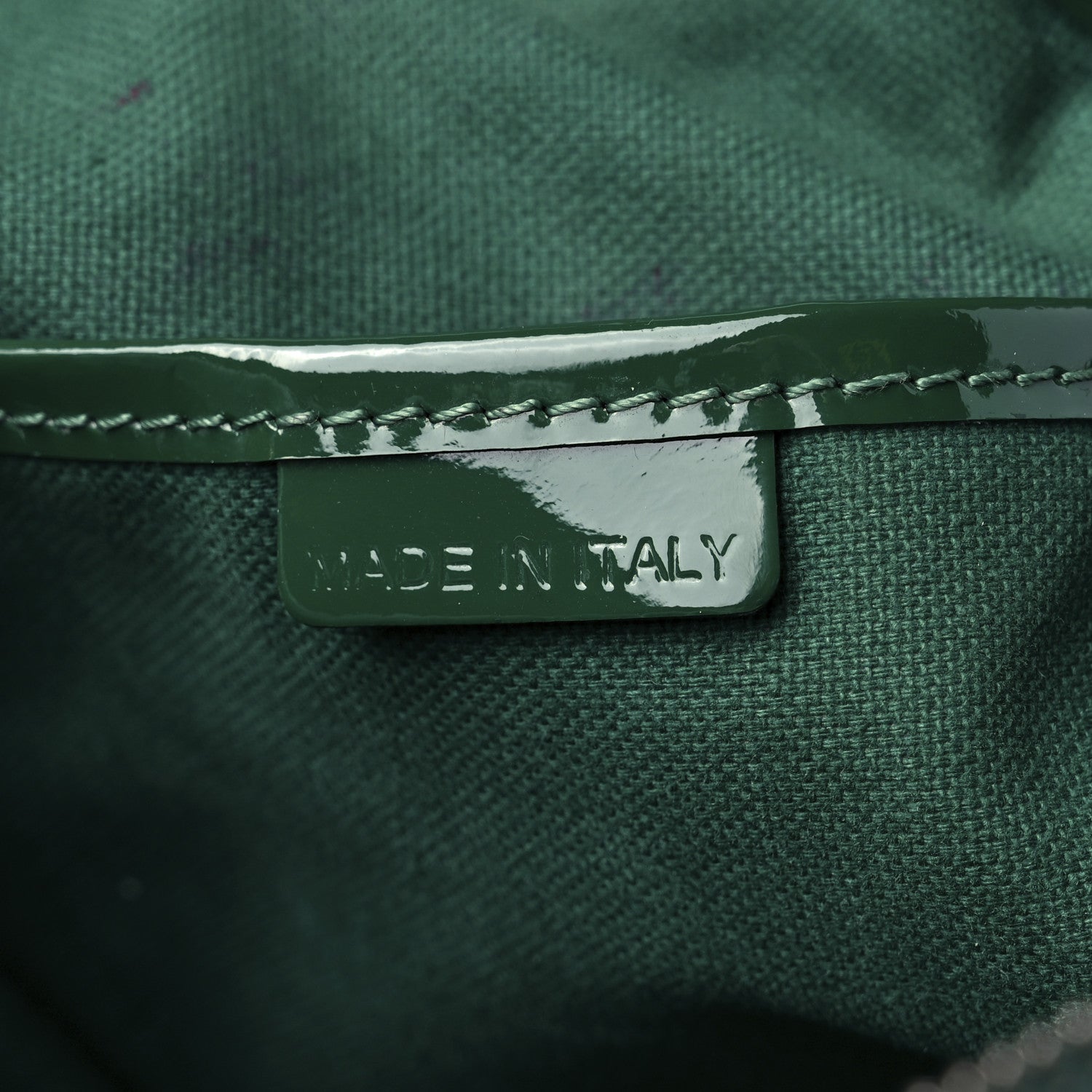 Burberry Patent Check Embossed Medium Anford Convertible Bowling Bag Dark Green 8 of 17