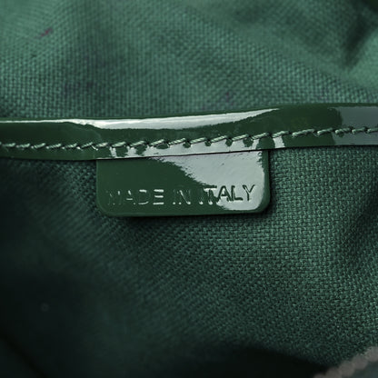 Burberry Patent Check Embossed Medium Anford Convertible Bowling Bag Dark Green 8 of 17