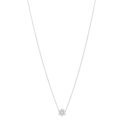 Tiffany Platinum Diamond Small Enchant Flower Pendant Necklace 1 of 5