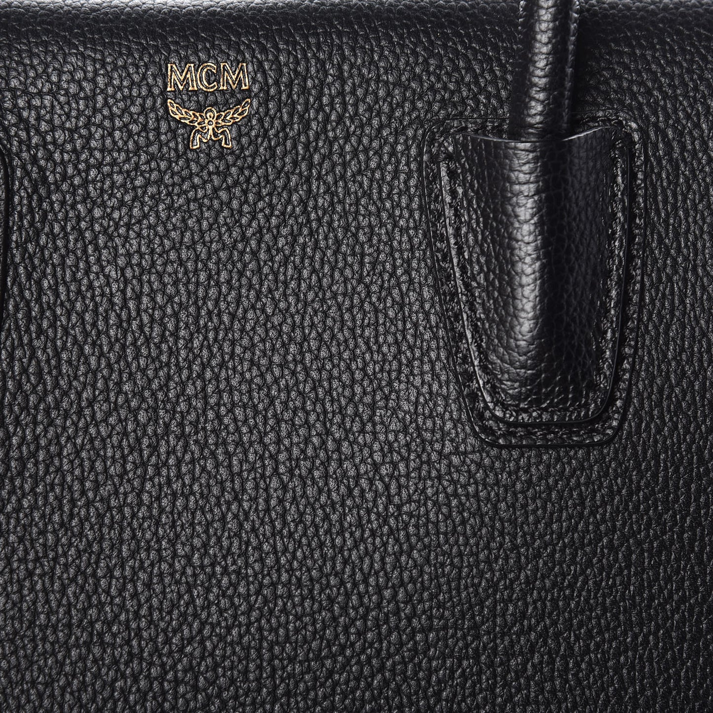 Grained Calfskin Medium Milla Tote Black