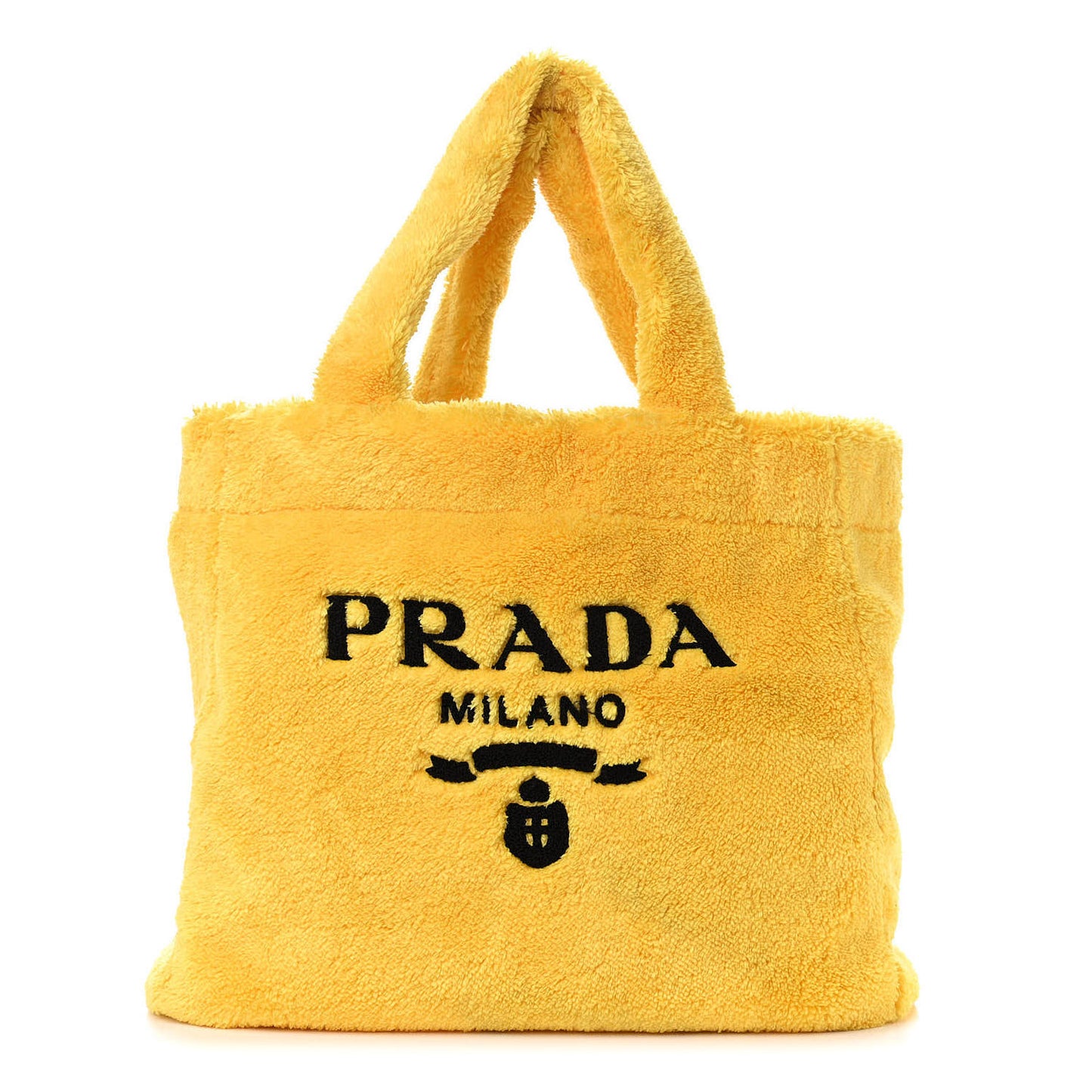 Terry Cloth Tote Bag Giallo Black