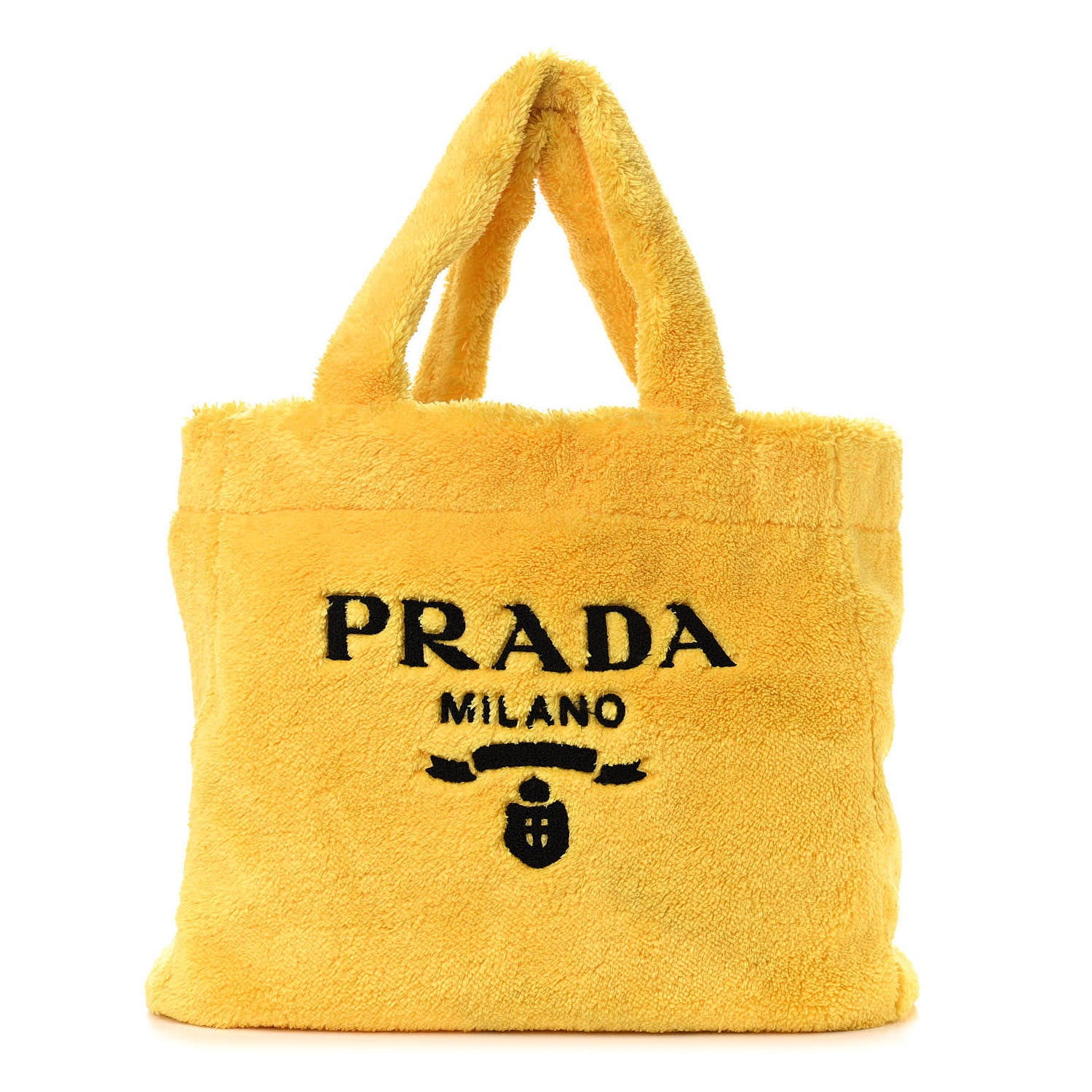 Prada Terry Cloth Tote Bag Giallo Black 1 of 10