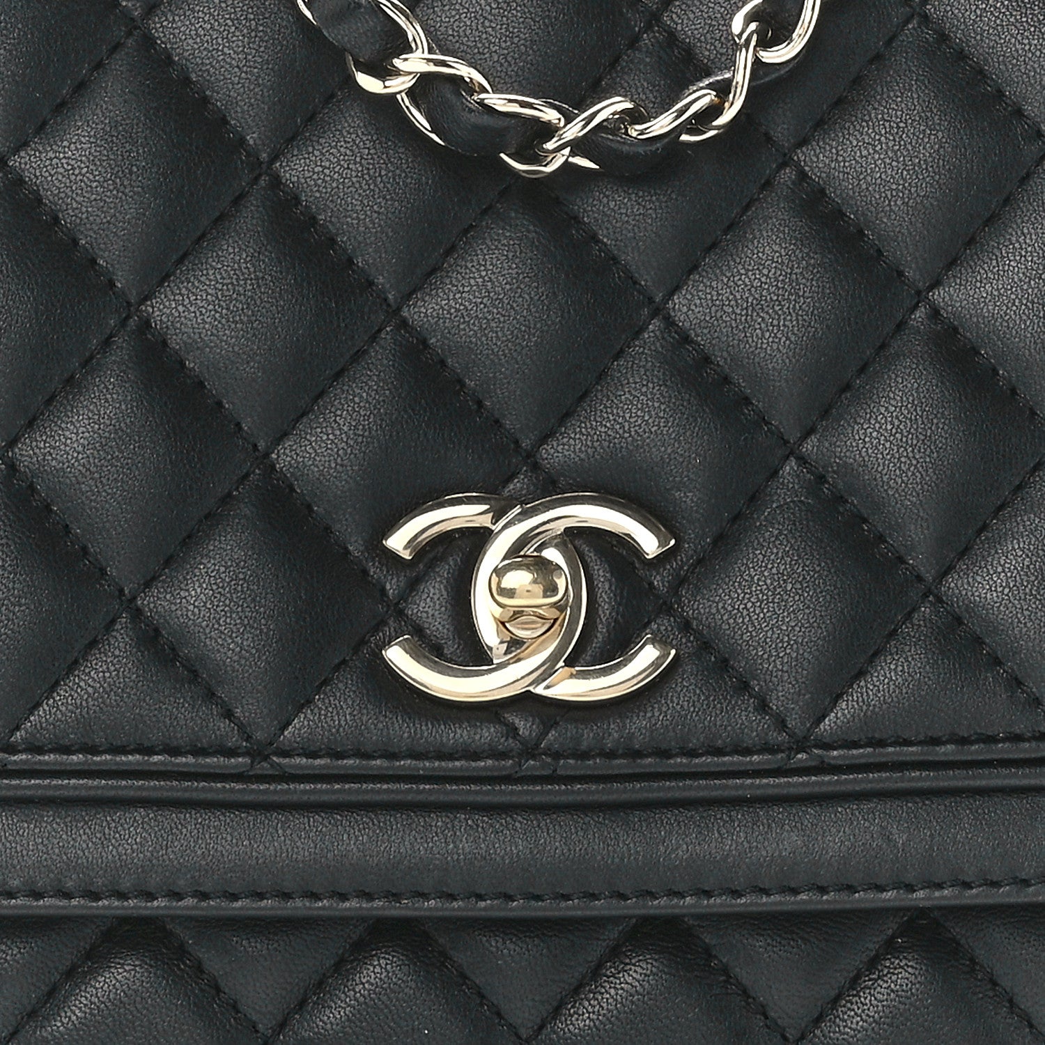 Chanel Lambskin Quilted Medium Lovely Day Flap Black 9 of 13