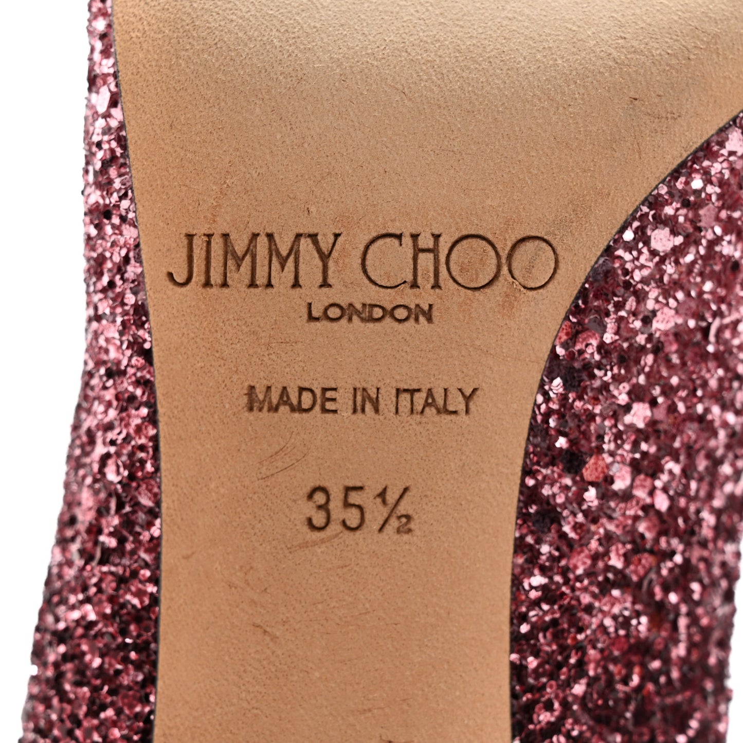 Glitter Pointy Toe Romy 85 Pumps 35.5 Pink