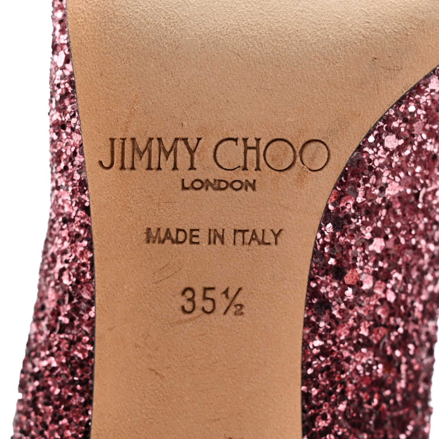 Jimmy Choo Glitter Pointy Toe Romy 85 Pumps 35.5 Pink 6 of 12