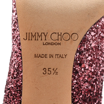 Jimmy Choo Glitter Pointy Toe Romy 85 Pumps 35.5 Pink 6 of 12