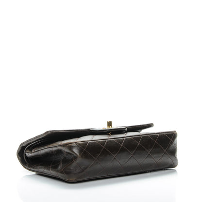 Chanel Lambskin Quilted Small Double Flap Dark Brown 4 of 9