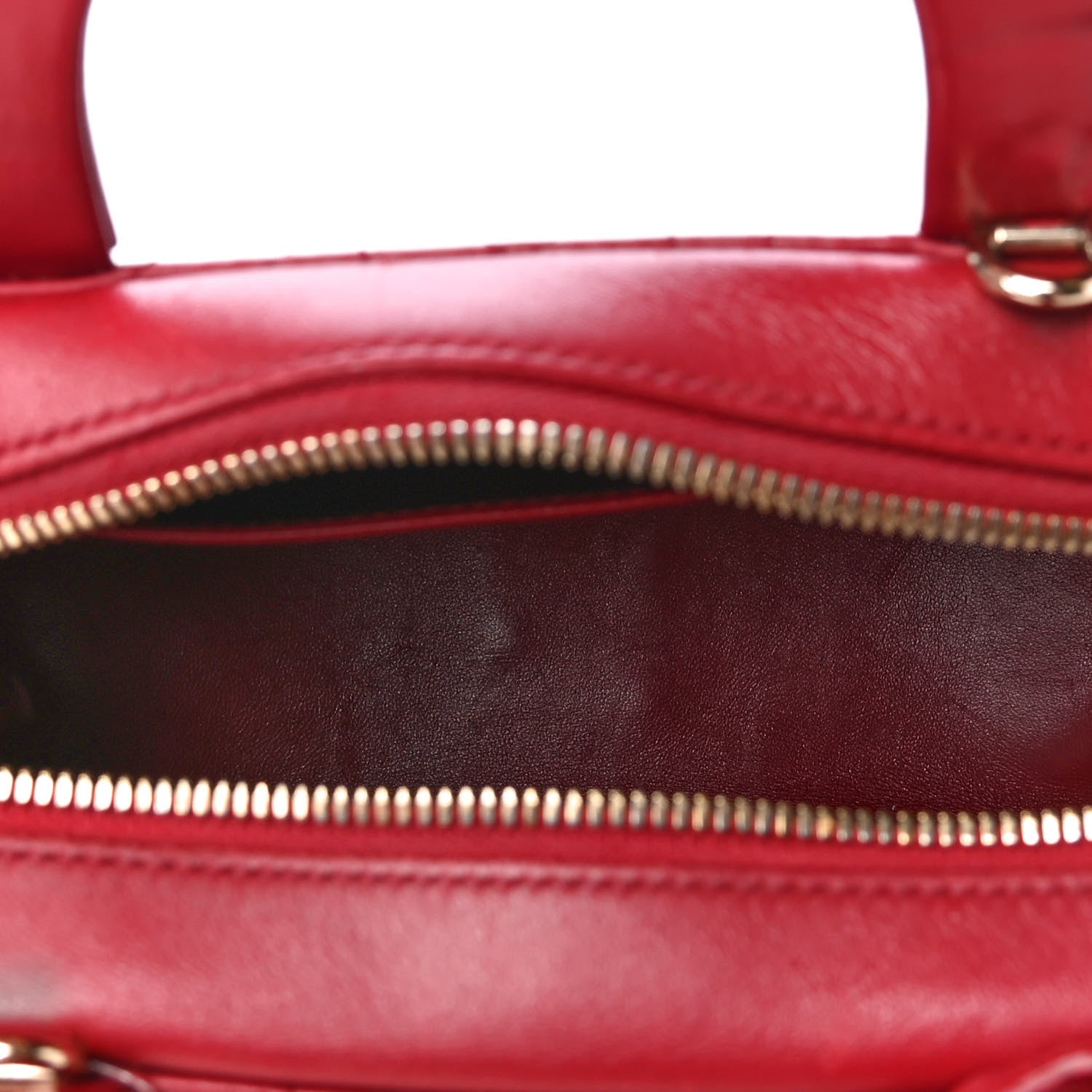 Christian Dior Lambskin Cannage Small Zip Around Lady Dior Red 4 of 4