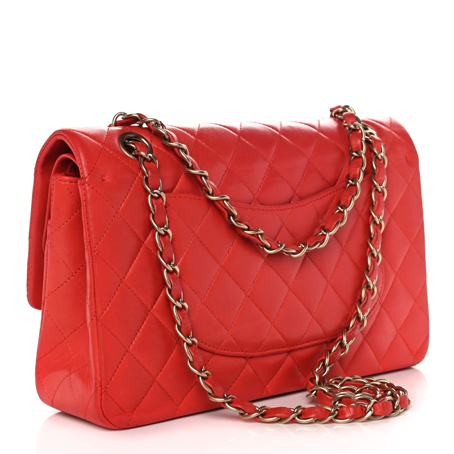 Chanel Lambskin Quilted Medium Double Flap Red 3 of 11