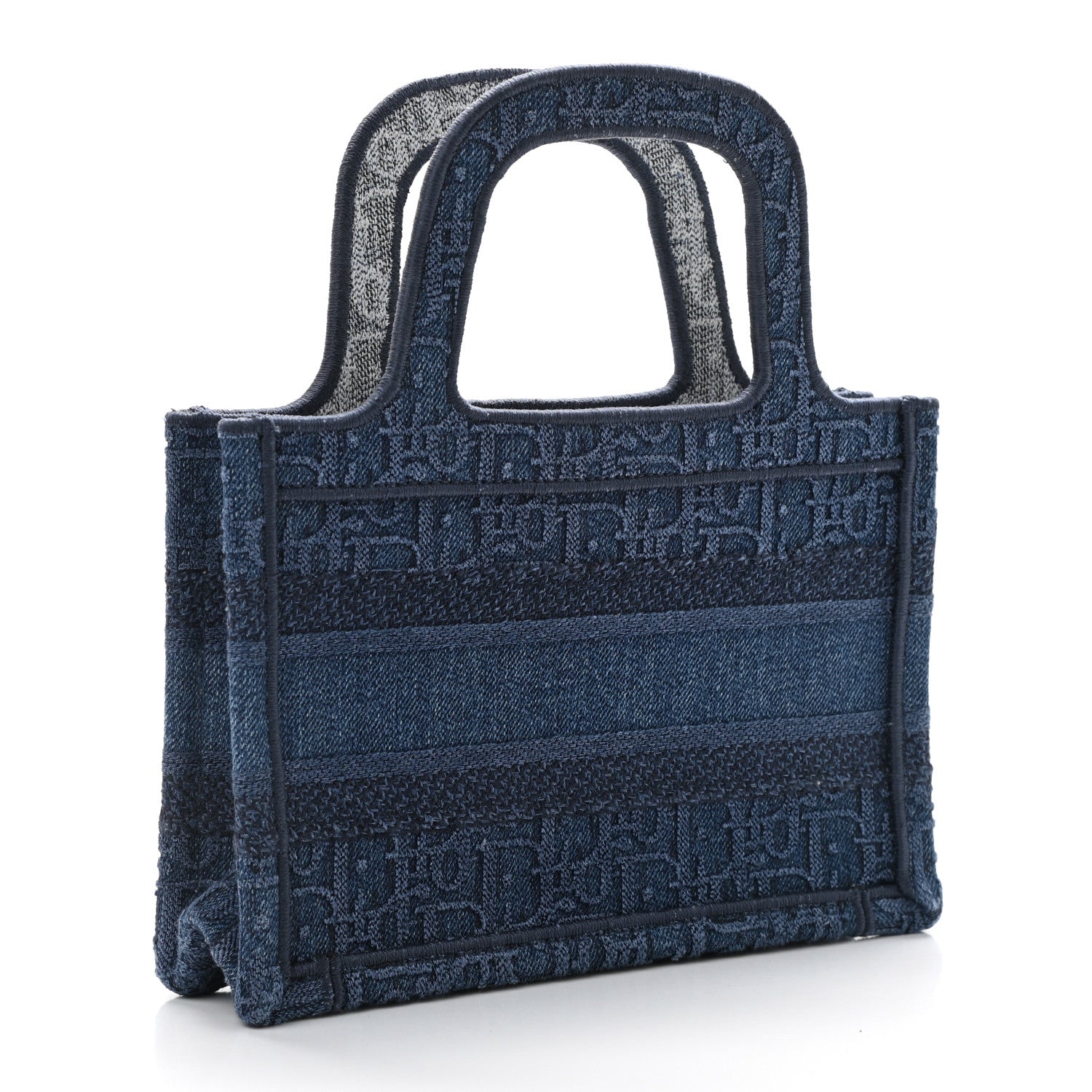 Christian Dior Oblique Denim Mini Book Tote Blue 3 of 13