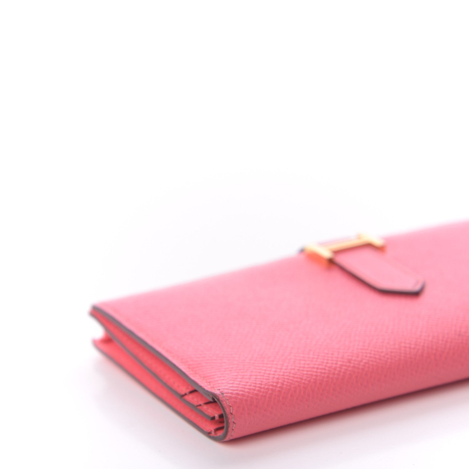 Hermes Epsom Bearn Gusset Wallet Rose Lipstick 6 of 9