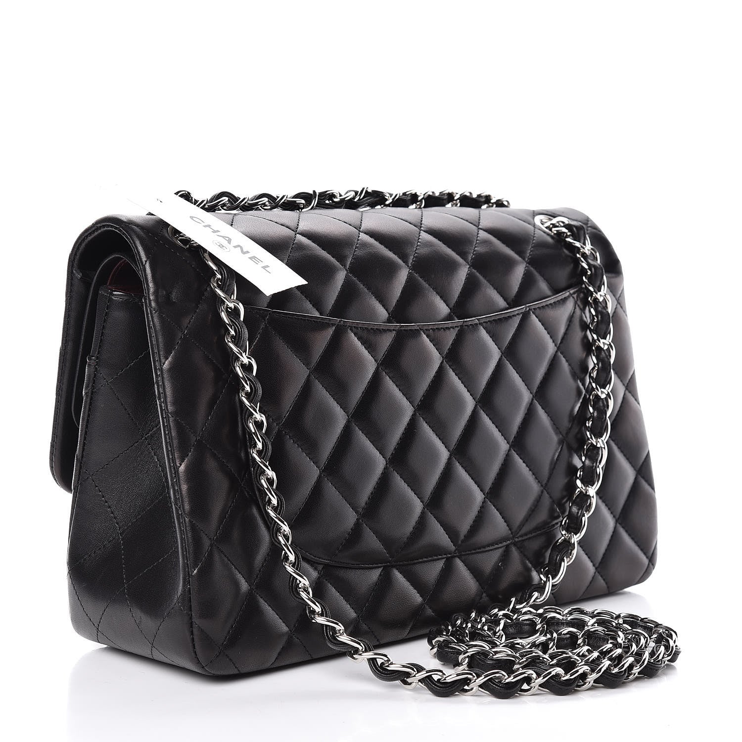 Chanel Lambskin Quilted Jumbo Double Flap Black 4 of 13