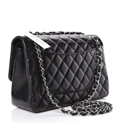 Chanel Lambskin Quilted Jumbo Double Flap Black 4 of 13