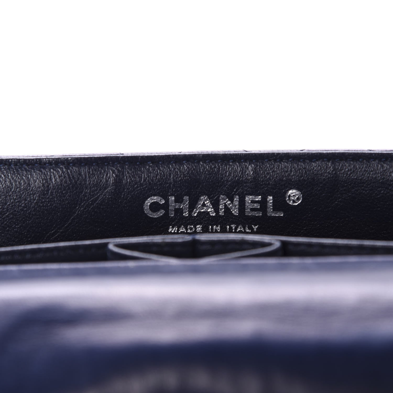 Chanel Lambskin Quilted East West Flap Navy 8 of 10