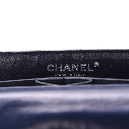 Chanel Lambskin Quilted East West Flap Navy 8 of 10