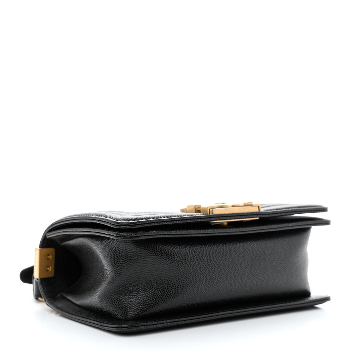 Caviar Quilted Small Boy Flap Black
